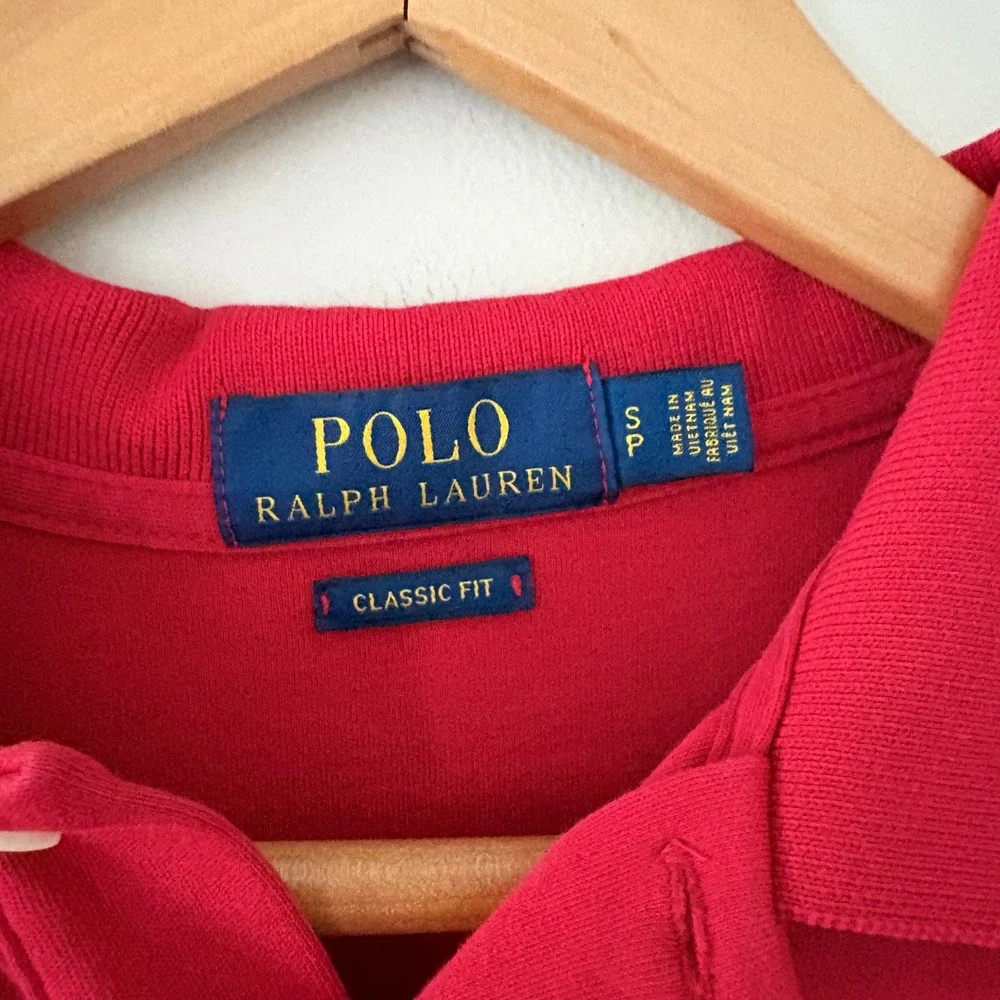 Polo Ralph Lauren Mens Shirt S Red Classic Fit Short Sleeve Pony Logo Cotton